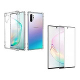 Kit Capa Capinha Transparente + Pelicula Galaxy Note 10 Plus