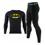 Conjunto Calça E Camisa Térmica Batman Proteção Solar Uv