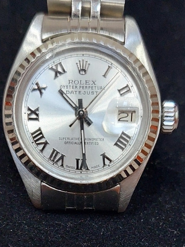 Reloj Rolex Original Acero Oro Blanco 18 K