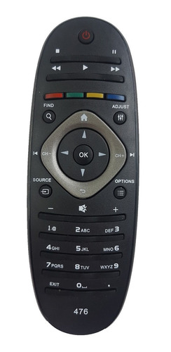 Control Remoto 476 Para Lcd Led Philips Smart Tv Ovalado