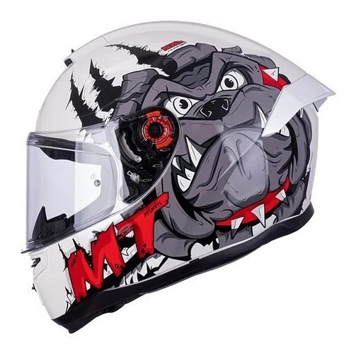 Casco Moto Mt Stinger Hummer Neron D5 Rojo Brillo Integral