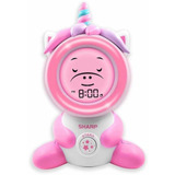 Reloj Despertador Para Niños Digital Unicornio Con Luces