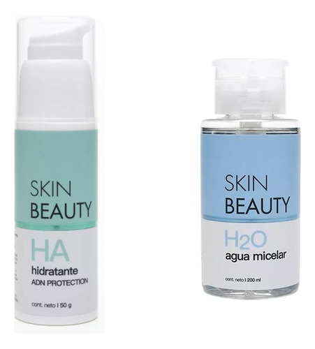 Combo 2x1 Crema Hidratante Ha + Agua Micelar Skin Beauty 3cs