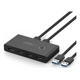 Z Conmutador Kvm Ugreen Hub Usb 2.0, 2 Unidades Con 1