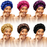 Conjunto De 6 Turbantes Africanos Para Mujeres Negras - Gorr