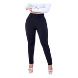 Calça Legging Social Alfaiataria Cintura Alta Com Cinto