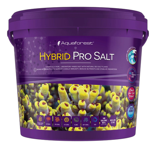 Sal Para Acuario Marino Aquaforest Reef Salt Hybrid 22 Kg