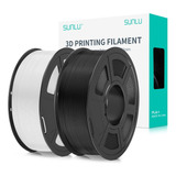 Filamento Pla Plus Sunlu Blanco + Negro ,de 1.75mm , 2kg Tot