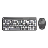 Kit Teclado Y Mouse Acteck Mk470 Inalambrico Delgado Gris