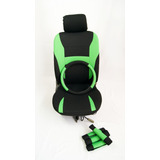 Forro Asiento En Poliester  Negro / Verde