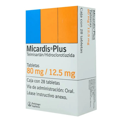 Micardis Plus Tableta 80 Mg\u002F12.5 Mg, 28 Tabletas | Meses sin interés