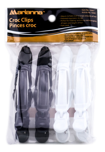 Pinzas Para El Cabello Marianna Croc, Paquete De 4 Accesorio