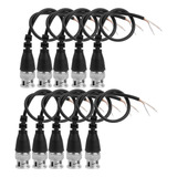 10pcs 20cm Dc Power Bnc Conector Pigtail Cable For Bnc