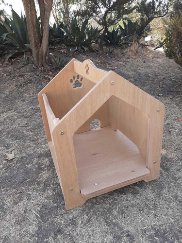 Cama Para Perro Talla Chica Fabricada En Madera Caoba/fresno