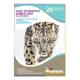 Caja 20u Papel Fotografico Doble Faz Plateado A4/315gr/20h