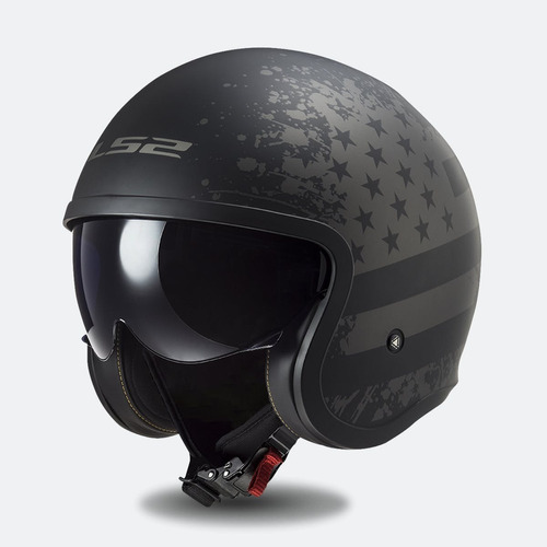 Casco Ls2 Jet Spitfire Black Flag Of599