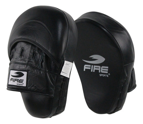 Par De Manoplas O Manillas Curvas Piel Boxeo Fire Sports