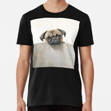 Remera Adorable Impresión De Fotografía De Pug Algodon Premi