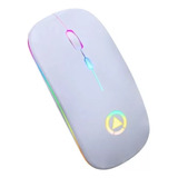 Mouse Inalambrico Recargable 2.4g Portatil Wireless Luz Led