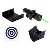 Laser Tático Verde Trilho 22mm  + Porta Munição + Kit Alvos