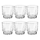 Juego 6 Vasos Vidrio Vino Agua Whisky Lunita Mayoreo Oferta