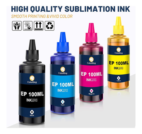 Colorking Botellas Rellenas De Tinta Por Sublimación Para In