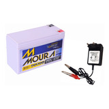 Kit Bateria Moura Gel Selada 12v 7ah + Carregador