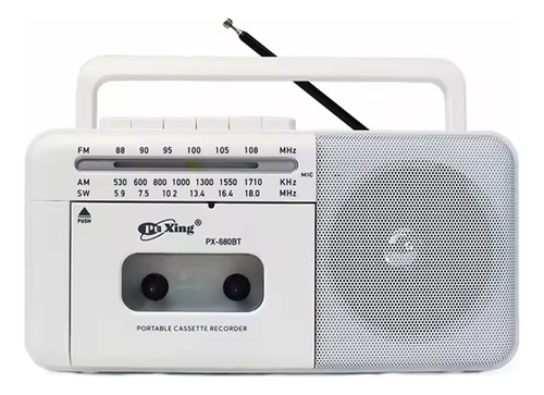 Radio Cassette Bluetooth Am/fm Mp3 Sd Usb Recargable Y Pilas