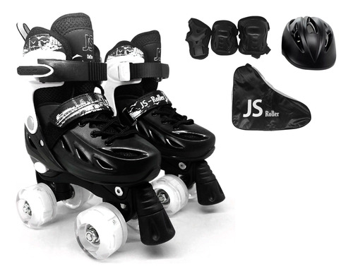 Patines Roller Niñas Con Luz Led+protecciones+envió+regalo