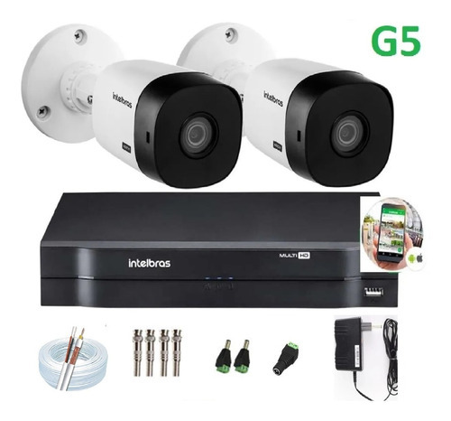 Kit Intelbras 2 Cam G4  Dvr 4ch Mhdx 1104 Multihd H.265