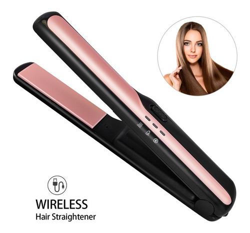 Alisador De Cabelo Sem Fio 2in1 E Curler Usb Recarregável