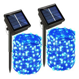 24 2x30m Solar Series Luces Navidad Fiesta Tira (60m) Aa