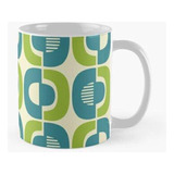 Taza X4 Retro Mid Century Modern Pattern 934 Calidad Premium