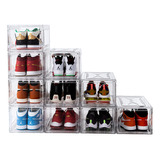 Cajas Transparentes Apilables Para Zapatos, Paquete De 10 Un