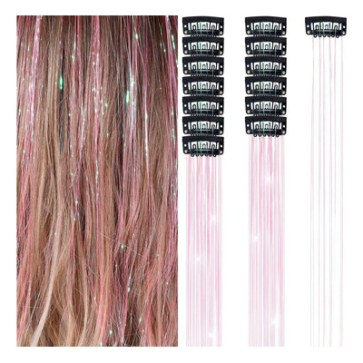 Set De Oropel Con Clip: Extensiones Brillantes Para Festival | Meses sin interés