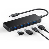 Adaptador Hub Usb-c 3.1 X4 Puertos Usb 3.0 Para Macbook Pc