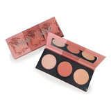 Paleta 3 Rubores Blush Palette Okalan Tono Del Maquillaje Rosa Chicle