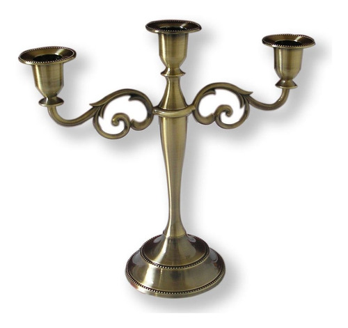 Candelabro De Metal Estilo Antiguo Para Centros De Mesa Con