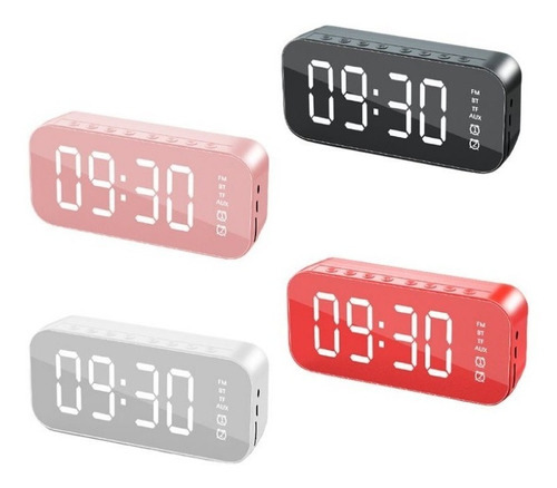 Reloj Despertador Digital Con Alarma Bocina Bluetooth Fm Usb