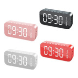 Reloj Despertador Digital Con Alarma Bocina Bluetooth Fm Usb