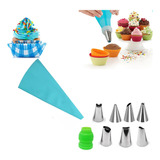 Kit Confeiteiro Saco Decorador Bolo 7 Bicos Inox Decoração