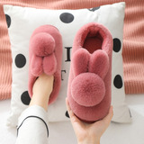 Pantuflas Para Mujer Antideslizantes Peluche Conejo