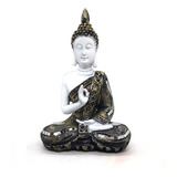 Buda Tibetano Tailandes Sidarta Hindu Estatueta Resina 15cm