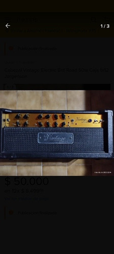 Amplificador Vintage Eléctric Birt Road 50/25w Cabezal+caja