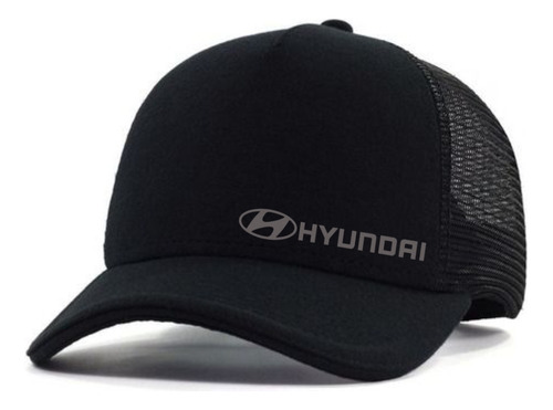 Boné Hyundai Aba Curva Trucker Redinha Hyundai Discreto Top