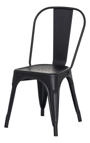 Cadeira Tolix Iron Preto Fosco Sala De Jantar Industrial
