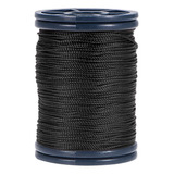 Hilo Coser Cuero 82 Yards 0.6mm Cordón Poliéster Negro