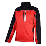 Campera Softshell Negra Y Roja Térmica Impermeable Nieve