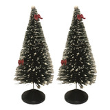 2 Mini Arvore Natal Pinheiro Nevado 30cm 