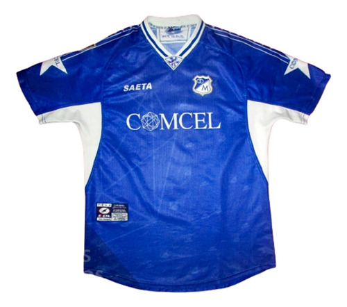 Camiseta Clásica Millonarios 2001 Comcel Copa Merconorte